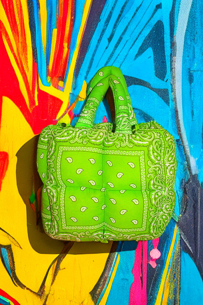 Green Apple Paisley Puffer