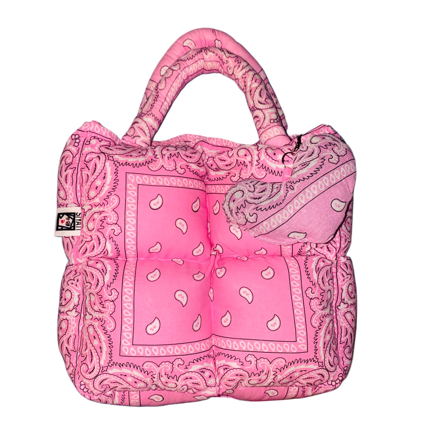 Pink Plush Paisley Puffer