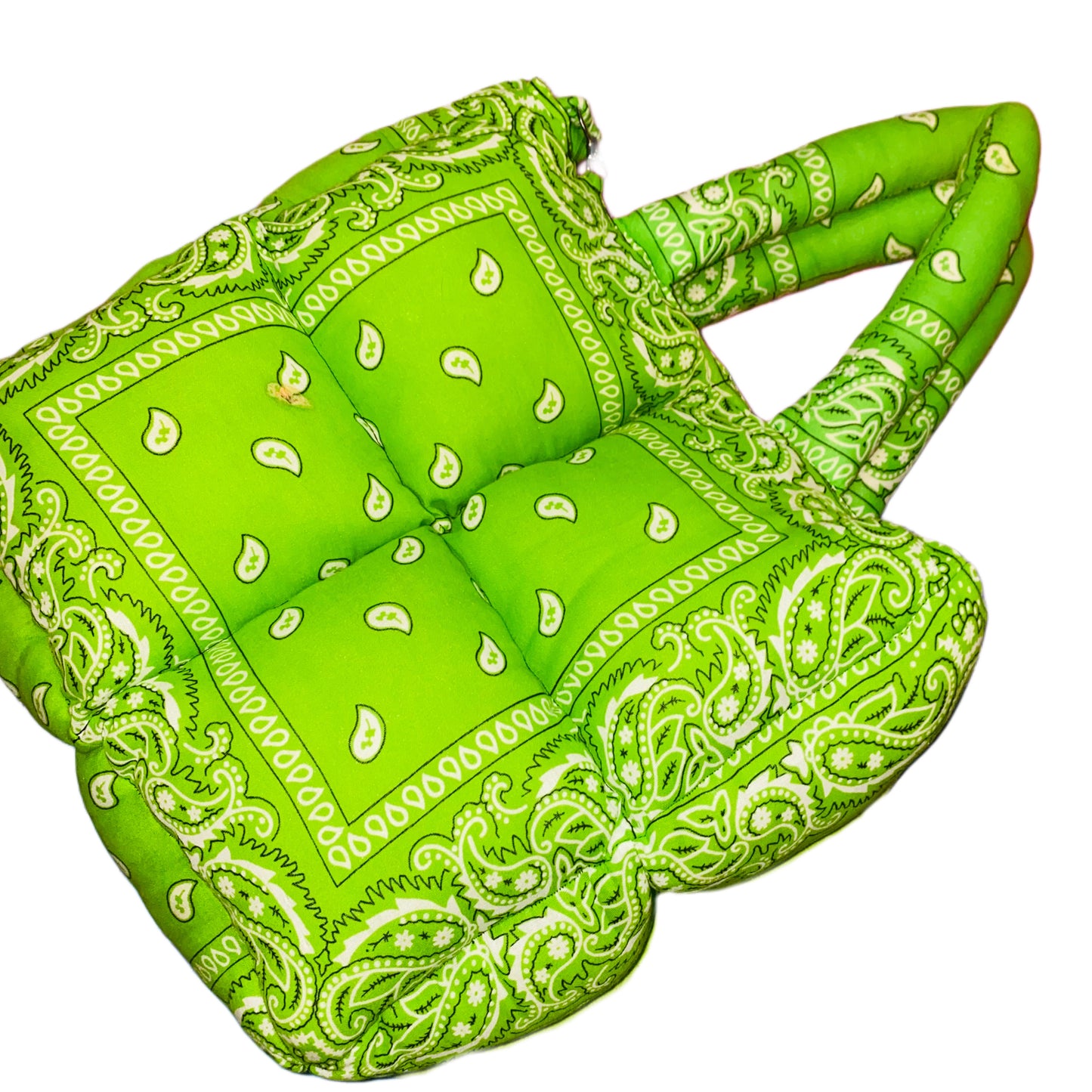 Green Apple Paisley Puffer