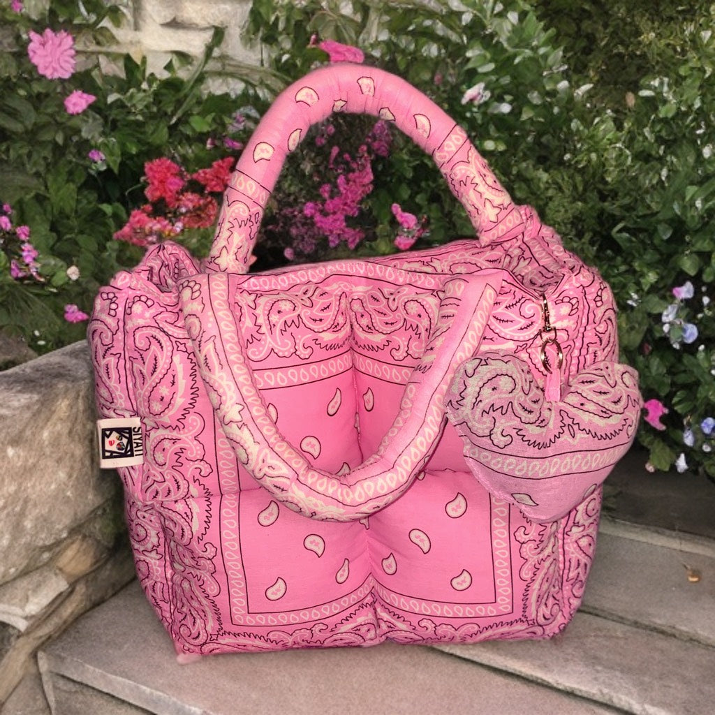 Pink Plush Paisley Puffer